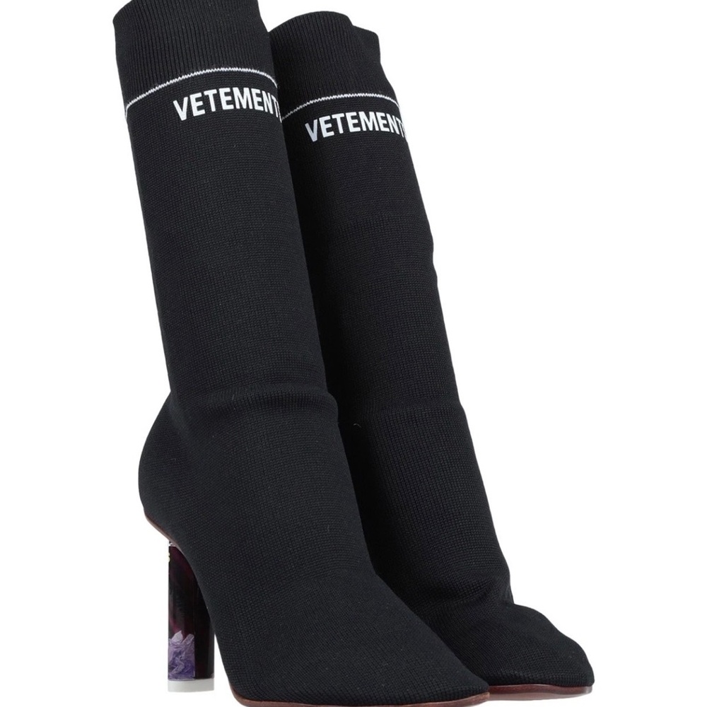 Vetements Black and Multicolor Heel Boots